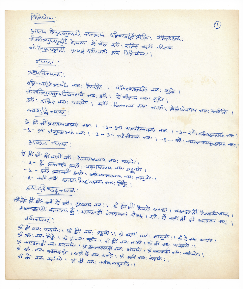 3. Viniyog, Rishyadi, Karashuddhi, Asana, Hridyadi and Varna nyasa