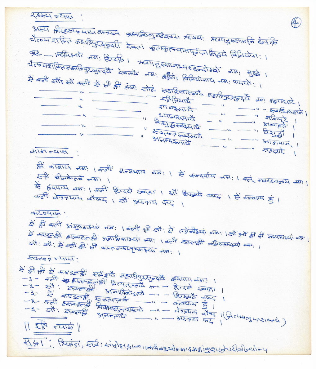 6. Rahasya, Kama, Kara, Svantra nyasa and Mudras