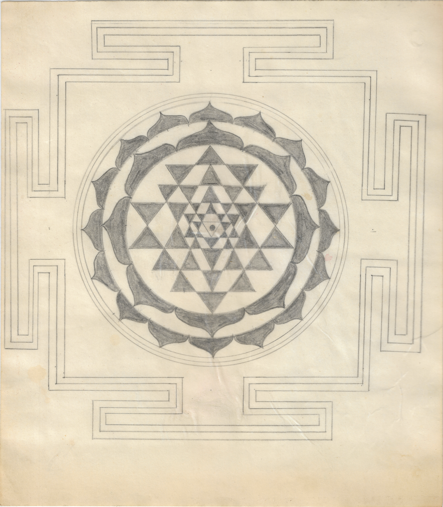 Sri Yantra drawn by Om Swami